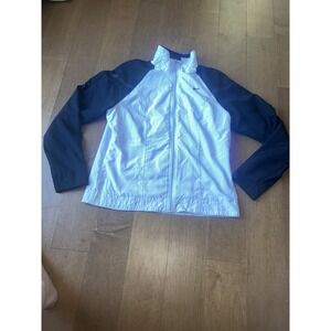 Nike Vintage Jacket Black & White Size Large 12/14 Vtg Youth Windbreaker